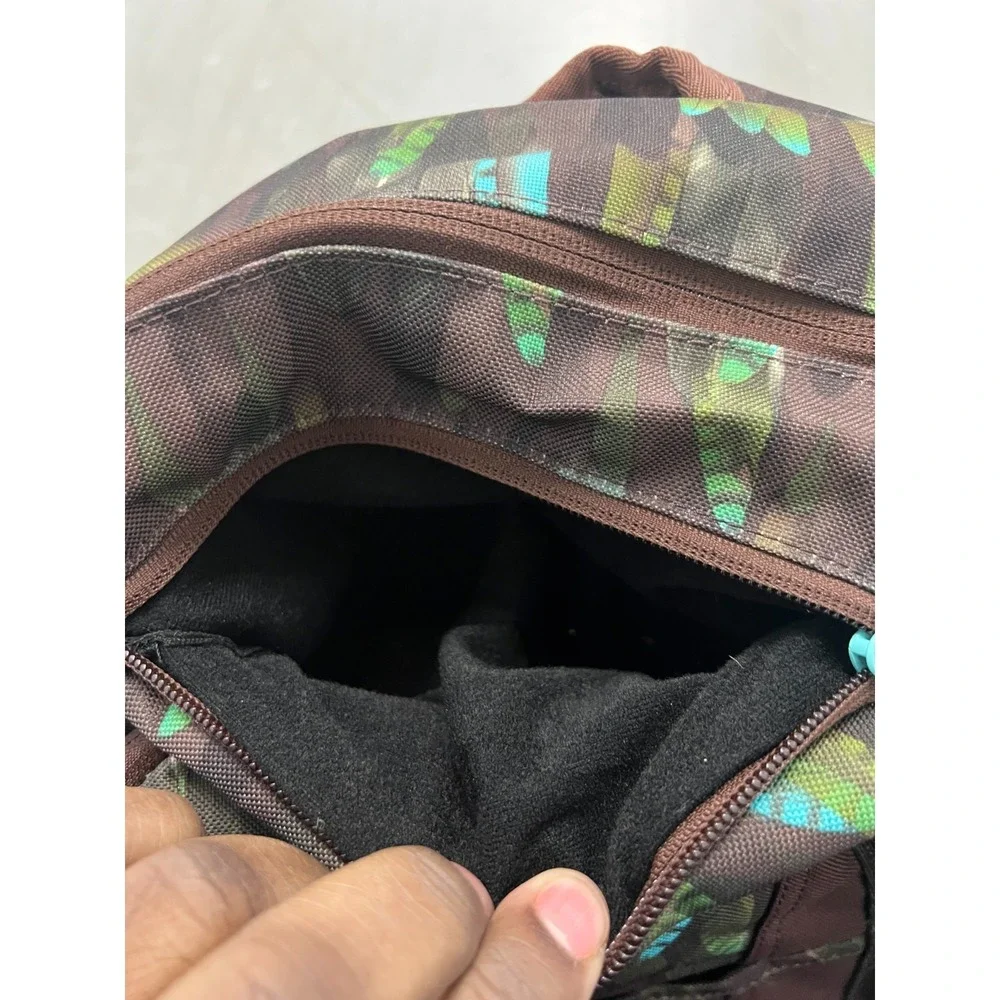 Dakine Garden Backpack Unisex Brown Feather Print Shoulder Strap Laptop‎ Sleeve